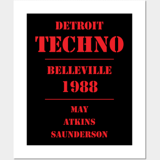 Detroit Techno Belleville 1988 Posters and Art